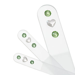 Heart Swarovski® Crystal 3 Piece Set - Green