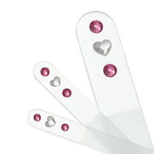 Heart Swarovski® Crystal 3 Piece Set - Pink